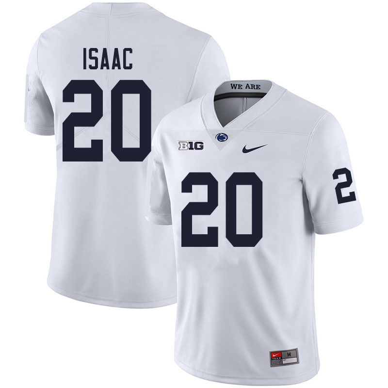 Men #20 Adisa Isaac Penn State Nittany Lions College Football Jerseys Sale-White - Click Image to Close